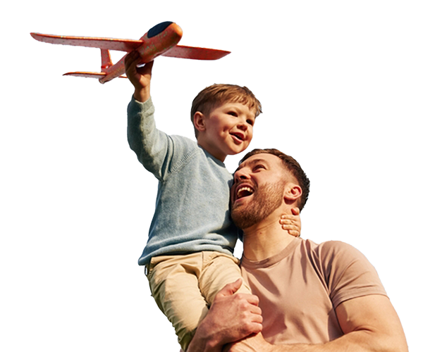 Father and son celebrating Father’s Day together