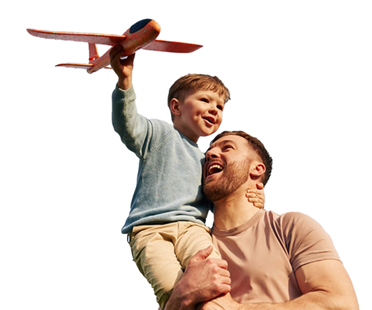 Father and son celebrating Father’s Day together