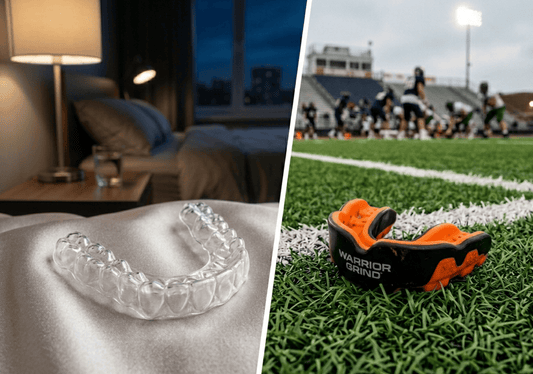 A night guard and a mouth guard comparison