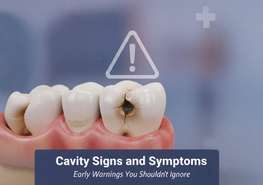 A tooth with a cavity