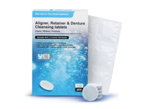 Cleaning tablets for retainers, aligners & dentures